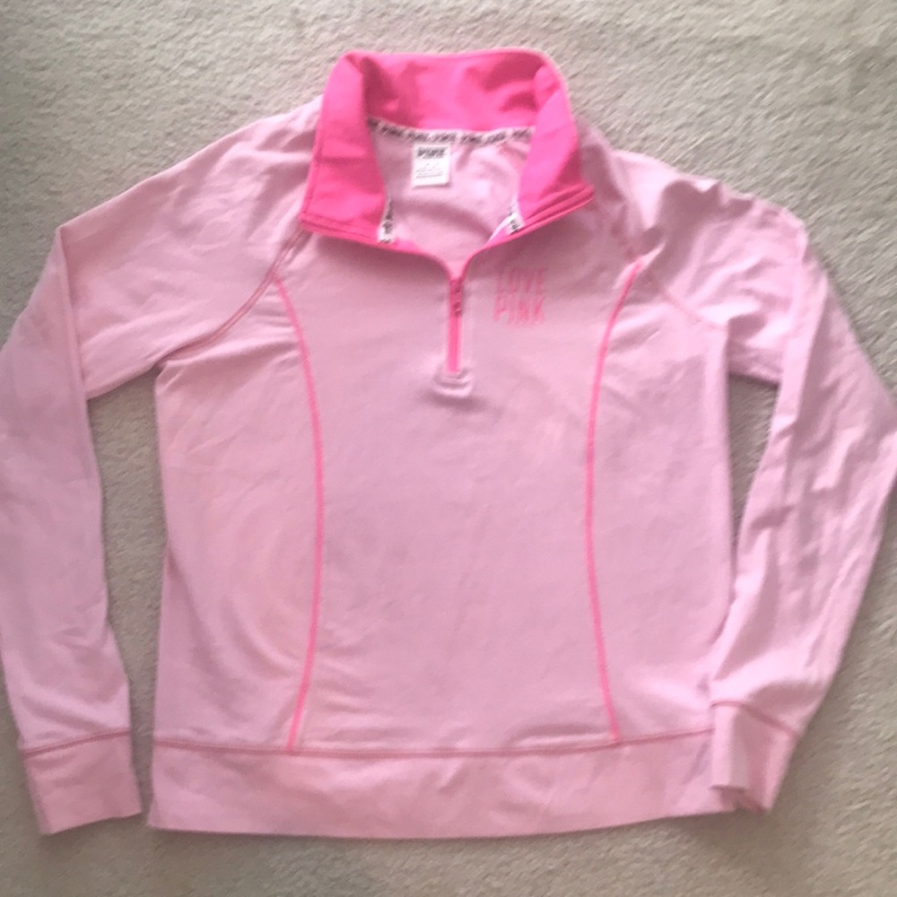 Victoria’s Secret Pink. 3/4 zip long sleeve shirt